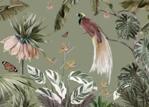 Wall Mural Peacock in the Jungle, Premium Non-woven Wallpaper, 375 x 270 cm, FT5P 352171 - Image 2