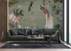 Fototapeta Páv v Džungli | Vliesová fototapeta na zed' | 375 x 270 cm | FT5P 352171 - Obrázek 3