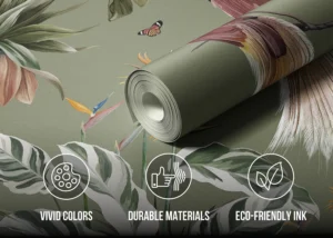 Wall Mural Peacock in the Jungle, Premium Non-woven Wallpaper, 375 x 270 cm, FT5P 352171 - Image 3