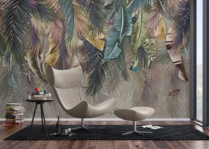 Wall Mural Feathers, Premium Non-woven Wallpaper, 375 x 270 cm, FT5P 352173 - Image 3
