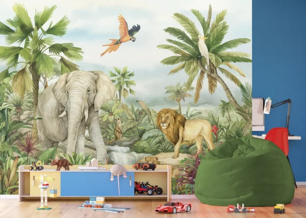 Wall Mural Jungle Elephant, 375 x 270 cm, FT5P 352177