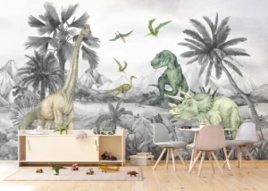 Wall Mural Faded Dino World, 375 x 270 cm, FTD5P 352181 - Obrázek 4