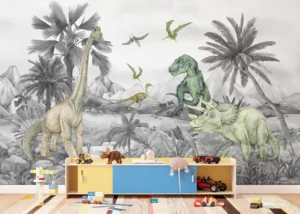 Wall Mural Faded Dino World, 375 x 270 cm, FTD5P 352181 - Obrázek 3