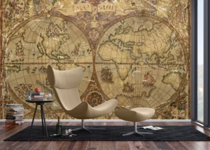 Fototapeta Starožitná Mapa | Vliesová fototapeta na zed' | 375 x 270 cm | FT5P 352243 - Obrázek 3