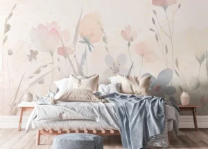 Wall Mural Watercolor Sandy Florals, 375 x 270 cm, FT5P 352261 - Image 4