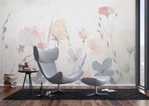 Wall Mural Watercolor Sandy Florals, 375 x 270 cm, FT5P 352261 - Image 5