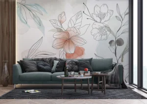 Fototapeta Akvarelové Okvětní Lístky | Vliesová fototapeta na zed' | 375 x 270 cm | FT5P 352279 - Obrázek 3
