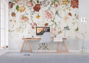 Wall Mural Painterly Garden, Premium Non-woven Wallpaper, 375 x 270 cm, FT5P 352287 - Image 3
