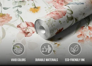 Wall Mural Painterly Garden, Premium Non-woven Wallpaper, 375 x 270 cm, FT5P 352287 - Image 5