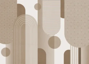 Wall Mural Beige Composition, Premium Non-woven Wallpaper, 375 x 270 cm, FT5P 352305 - Image 2