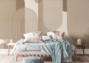 Wall Mural Beige Composition, Premium Non-woven Wallpaper, 375 x 270 cm, FT5P 352305