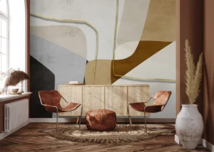 Wall Mural Chaotic Structures, Premium Non-woven Wallpaper, 375 x 270 cm, FT5P 352337