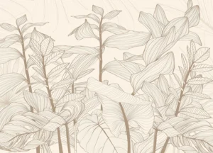 Wall Mural Seamless Tropical Lines, Premium Non-woven Wallpaper, 375 x 270 cm, FT5P 352367 - Image 2
