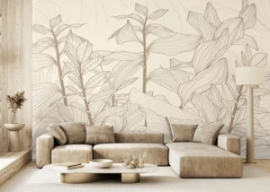 Wall Mural Seamless Tropical Lines, Premium Non-woven Wallpaper, 375 x 270 cm, FT5P 352367 - Image 3
