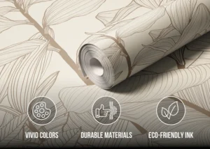 Wall Mural Seamless Tropical Lines, Premium Non-woven Wallpaper, 375 x 270 cm, FT5P 352367 - Image 4