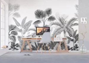 Wall Mural Jungle Noir, Premium Non-woven Wallpaper, 375 x 270 cm, FT5P 352377 - Image 3