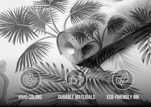 Wall Mural Jungle Noir, Premium Non-woven Wallpaper, 375 x 270 cm, FT5P 352377 - Image 4