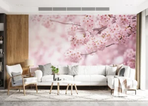Wall Mural Sakura Bloom, Premium Non-woven Wallpaper, 375 x 270 cm, FT5P 352387