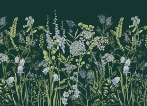 Fototapeta Květy Viky Na Brunšvické Zelené | Vliesová fototapeta na zed' | 375 x 270 cm | FT5P 352405 - Obrázek 2