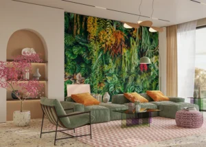 Wall Mural Jungle Wall, Premium Non-woven Wallpaper, 375 x 270 cm, FT5P 352417