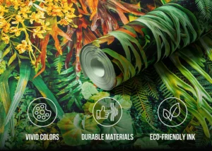 Wall Mural Jungle Wall, Premium Non-woven Wallpaper, 375 x 270 cm, FT5P 352417 - Image 5