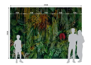 Wall Mural Jungle Wall, Premium Non-woven Wallpaper, 375 x 270 cm, FT5P 352417 - Image 6