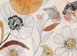 Fototapeta Boho Skica Zahrady | Vliesová fototapeta na zed' | 375 x 270 cm | FT5P 352431 - Obrázek 2