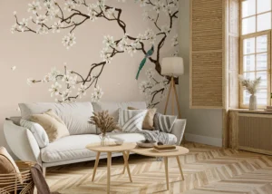 Wall Mural Coffee Chinoiseri, Premium Non-woven Wallpaper, 375 x 270 cm, FT5P 352467 - Image 3