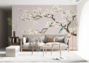 Fototapeta Šedé Chinoiserie | Vliesová fototapeta na zed' | 375 x 270 cm, FT5P 352471
