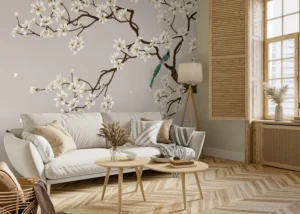 Fototapeta Šedé Chinoiserie | Vliesová fototapeta na zed' | 375 x 270 cm, FT5P 352471 - Obrázek 3