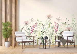 Wall Mural Soft Botanics, Premium Non-woven Wallpaper, 375 x 270 cm, FT5P 352479