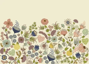 Fototapeta Zelená rozkvetlá zahrada | Vliesová fototapeta na zed' | 375 x 270 cm, FT5P 352481 - Obrázek 2