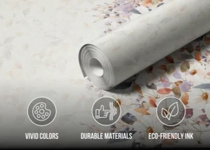 Wall Mural Grey Daisy Bloom, Premium Non-woven Wallpaper, 375 x 270 cm, FT5P 352489 - Image 3