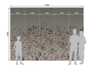Wall Mural Beige Daisy Bloom, Premium Non-woven Wallpaper, 375 x 270 cm, FT5P 352491 - Image 4