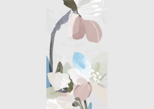 Vliesová fototapeta na zed' Malované Květy | 150 x 270 cm | FT2P 2553 - Obrázek 2