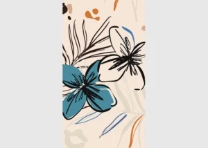 Wall Mural Graphical Florals, 150 x 270 cm, FT2P 2557 - Obrázek 2