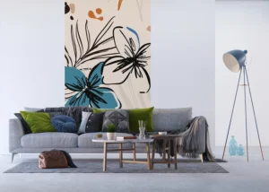 Wall Mural Graphical Florals, 150 x 270 cm, FT2P 2557 - Obrázek 3