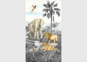Wall Mural Jungle B/W, 150 x 270 cm, FTD2P 5605 - Obrázek 2