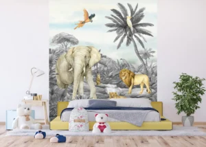 Wall Mural Jungle B/W, 225 x 270 cm, FTD3P 5159 - Obrázek 3