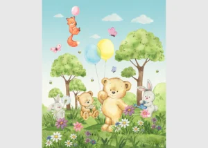 Wall Mural Cute Bears, 225 x 270 cm, FTD3P 5165 - Obrázek 2