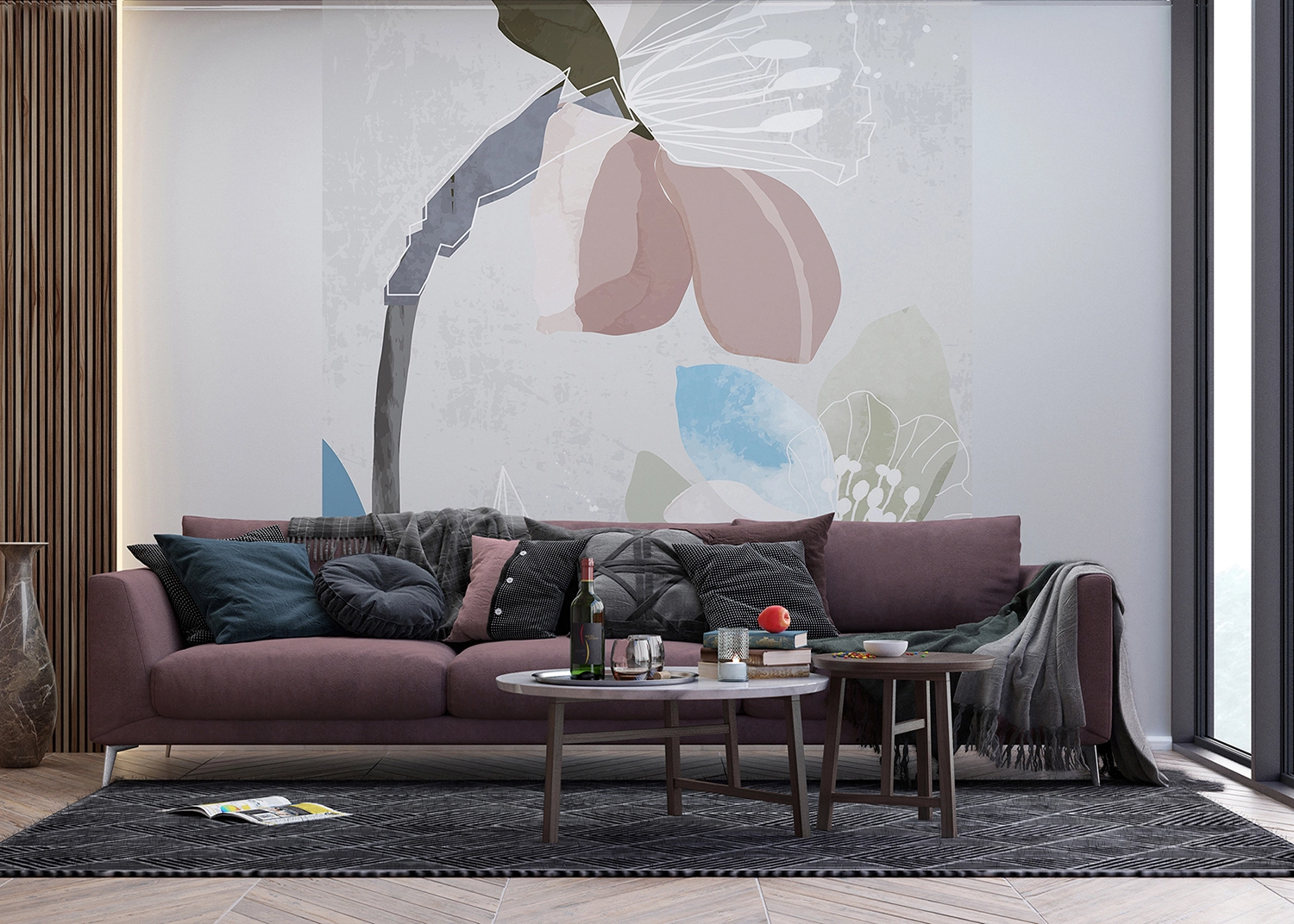 FTD3P_5911_016_VECTOR_FLORALS_INTERIOR-1.webp Wall Mural Tender Floral, 225 x 270 cm, FT3P 5911