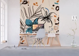 Wall Mural Graphical Florals, 225 x 270 cm, FT3P 5915 - Obrázek 3