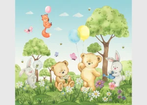 Dětská vliesová fototapeta na zed' Medvídek | 300 x 270 cm | DTD4P 5025 - Obrázek 2