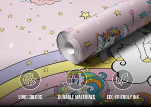 Wall Mural Pink Unicorns in the Sky, Premium Non-woven Wallpaper, 375 x 270 cm, FTD5P 352037 - Image 3