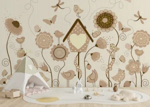 Wall Mural Sunlit Garden, Premium Non-woven Wallpaper, 375 x 270 cm, FTD5P 352083