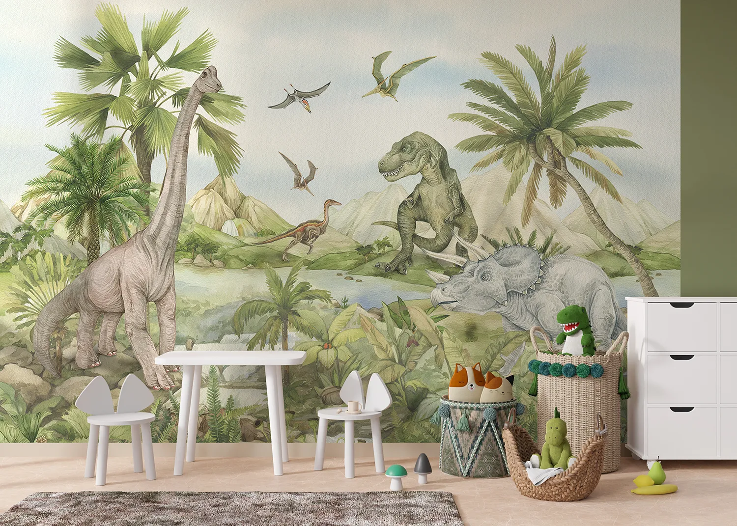 FTD5P_352179_INTERIOR_10 Wall Mural Dino World, Premium Non-woven Wallpaper, 375 x 270 cm, FTD5P 352179 - Image 1