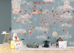 Wall Mural Kids' Aeromap, 375 x 270 cm, FTD5P 352241 - Image 4