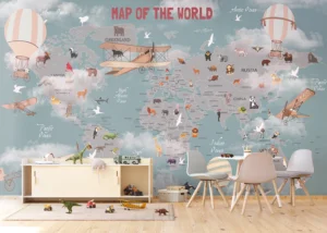 Wall Mural Kids' Aeromap, 375 x 270 cm, FTD5P 352241 - Image 3
