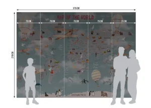 Wall Mural Kids' Aeromap, Premium Non-woven Wallpaper, 375 x 270 cm, FTD5P 352241 - Image 7