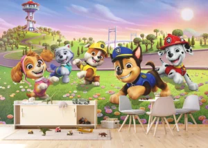 Wall Mural Paw Patrol Pups on the Flower Field, 375 x 270 cm, FTD5P 352283 - Image 4